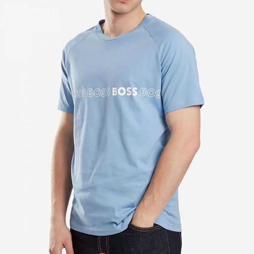 Light Blue Slim Fit T-Shirt - BOSS - Modalova