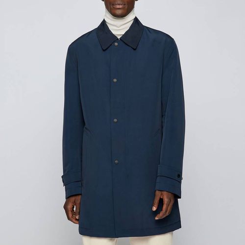 Dark Blue Dain Coat - BOSS - Modalova