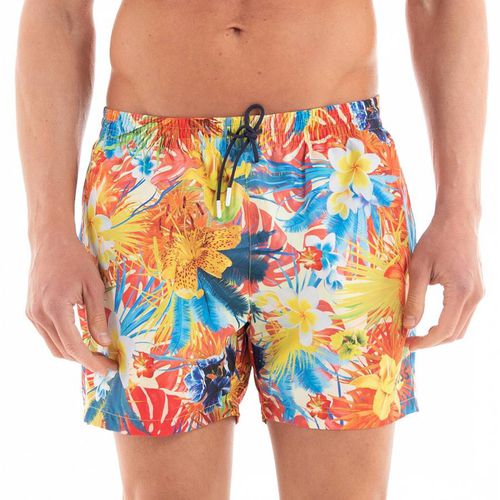 Multi Piranha Printed Swimming Shorts - BOSS - Modalova