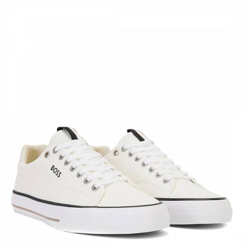 White Aiden Cotton Trainers - BOSS - Modalova