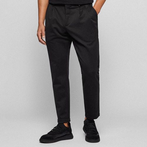 Black Keen Double Pleat Trousers - BOSS - Modalova