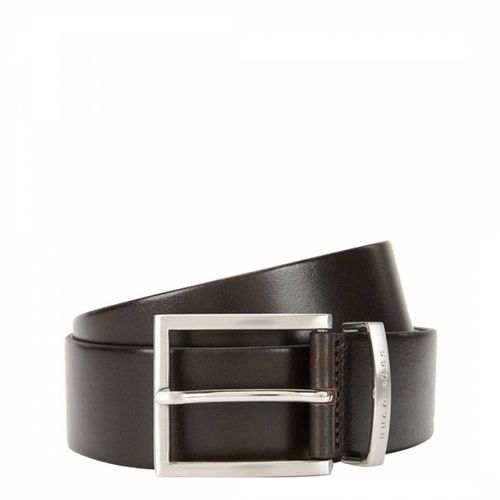 Dark Brown Buddy Leather Belt - BOSS - Modalova