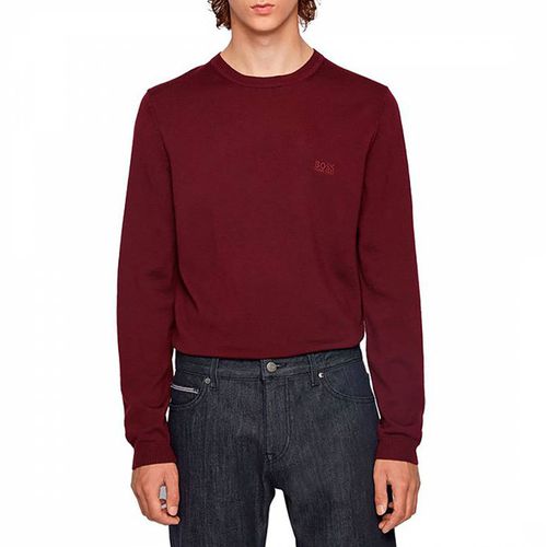 Dark Red Bagritte Knit Jumper - BOSS - Modalova