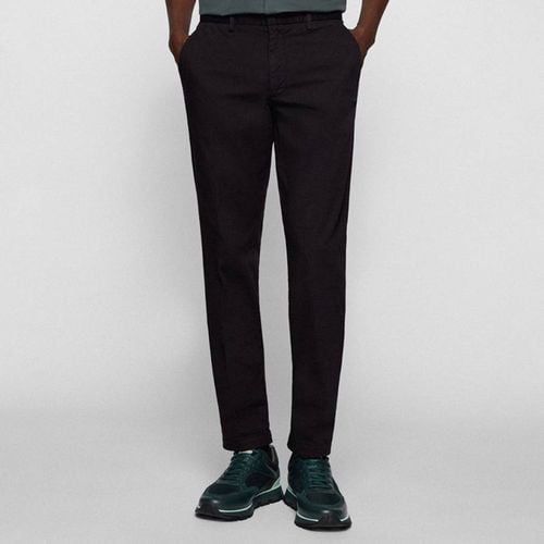 Black Kaito Cotton Blend Trousers - BOSS - Modalova