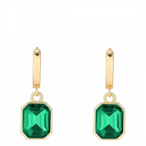 K Emerald Cut Green Drop Earrings - Liv Oliver - Modalova
