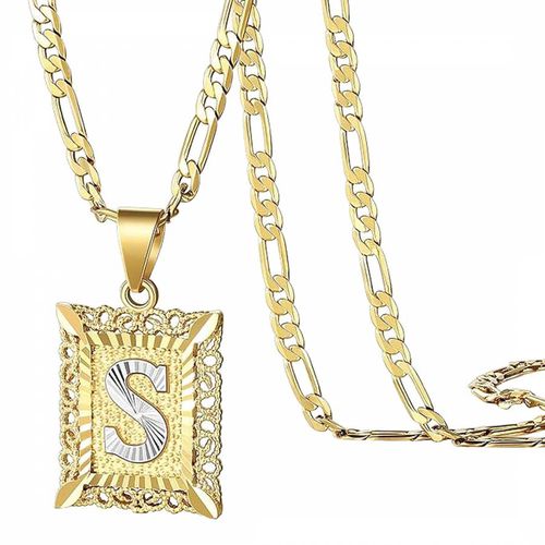 K & Silver Two Tone Initial "S" Necklace - Stephen Oliver - Modalova