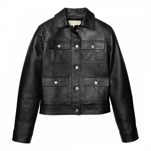 Black Real Leather Jacket - Michael Kors - Modalova