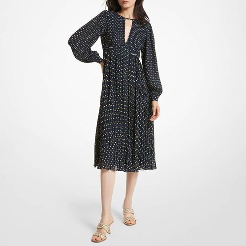 Navy Printed Midi Dress - Michael Kors - Modalova