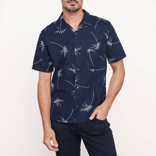 Navy Willow Leaf Shirt - Vince - Modalova