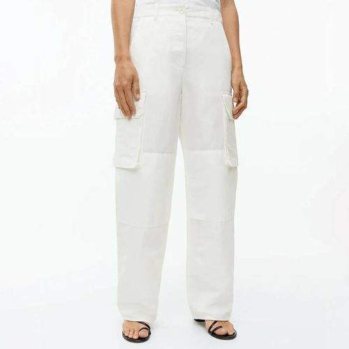 White Linen Cotton Blend Trousers - ARKET - Modalova