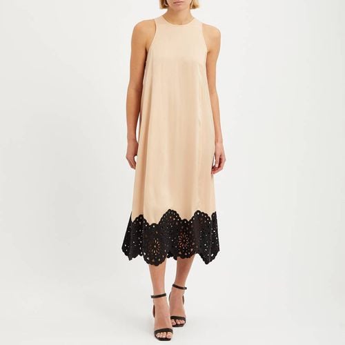 Nude Halter Neck Lace Midi Dress - ARKET - Modalova