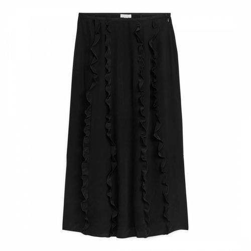 Black Frill Midi Skirt - ARKET - Modalova