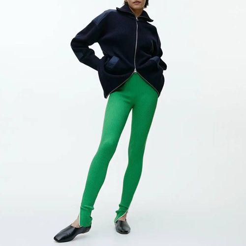 Green Knitted Leggings - ARKET - Modalova