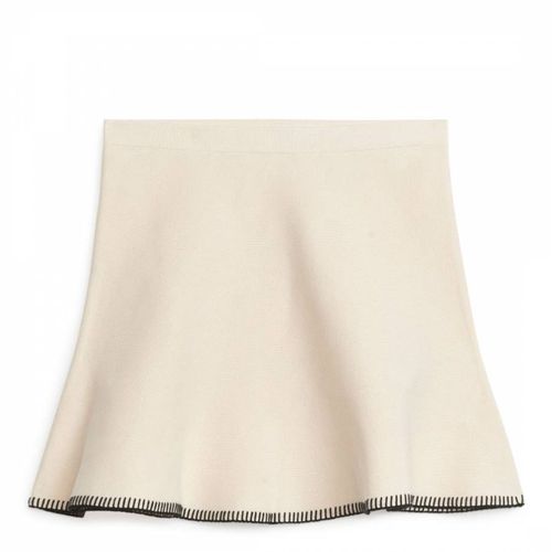 White Knitted Mini Skirt - ARKET - Modalova