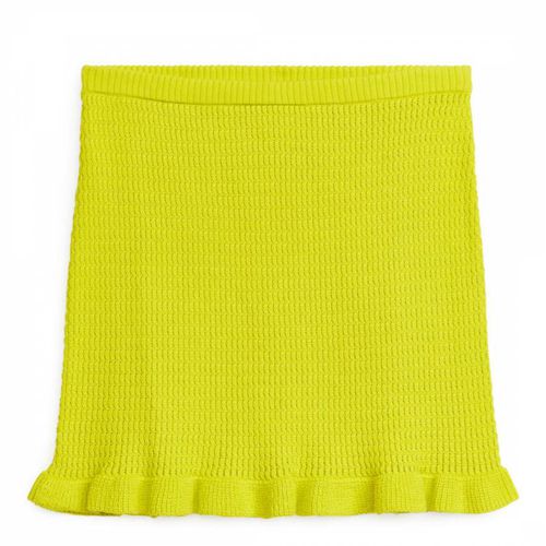 Yellow Knitted Frill Skirt - ARKET - Modalova