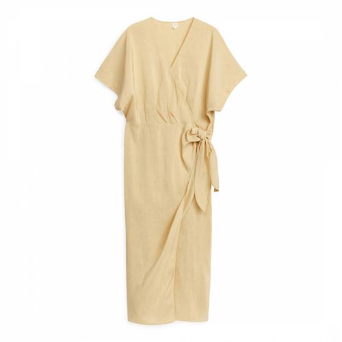 Beige Linen Wrap Dress - ARKET - Modalova
