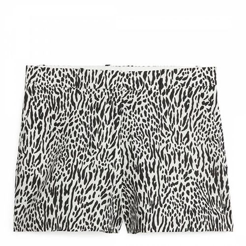 Black/White Linen Short - ARKET - Modalova