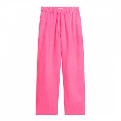 Pink Linen Drawstring Trousers - ARKET - Modalova