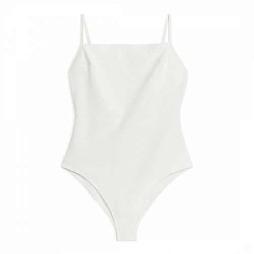 White Textured Swimsuit - ARKET - Modalova