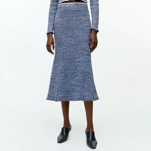 Blue Rib-Knitted Skirt - ARKET - Modalova