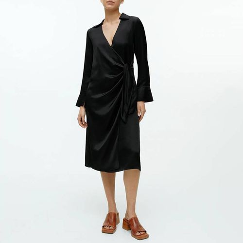Black Wrap Midi Dress - ARKET - Modalova