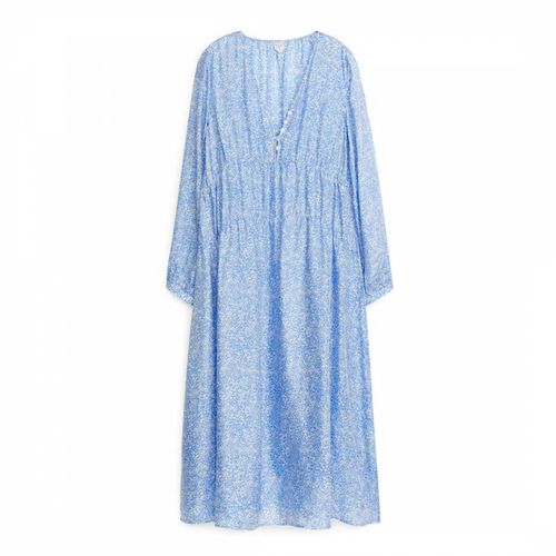 Blue Maxi Floral Dress - ARKET - Modalova