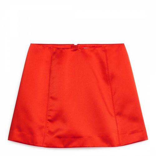 Orange Satin Mini Skirt - ARKET - Modalova
