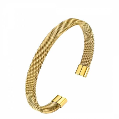 K Gold Mesh Cuff Bangle - Stephen Oliver - Modalova