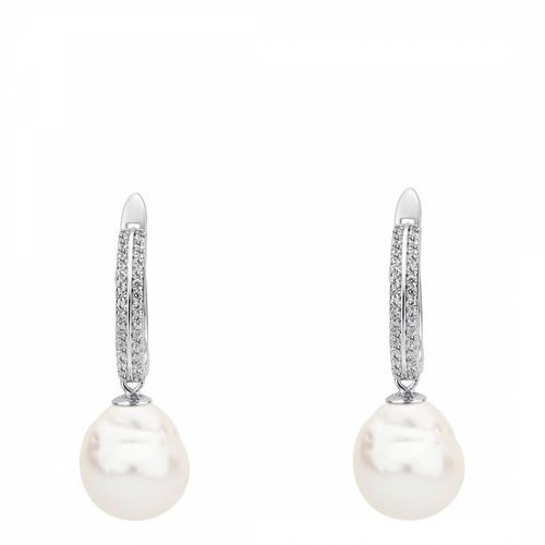 White Freshwater Pearl Earrings - Mia Bellucci - Modalova