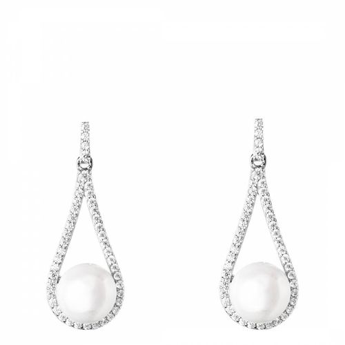 White Freshwater Pearl Earrings - Mia Bellucci - Modalova