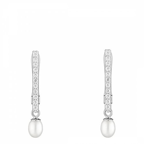 And Silver Freshwater Pearl Drop Earrings 	4-4.5mm - Mia Bellucci - Modalova