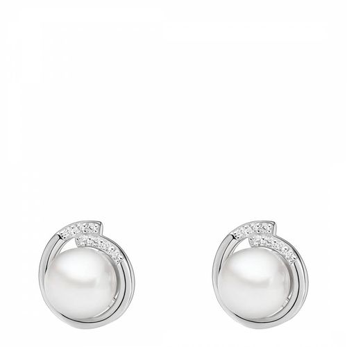 And Silver Freshwater Pearl Earrings 12mm - Mia Bellucci - Modalova