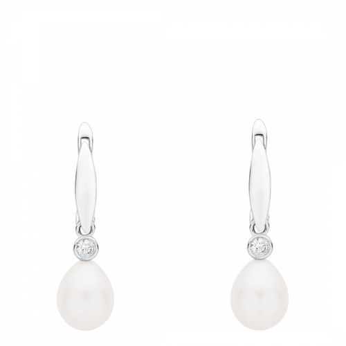 Pearl Cubic Zirconia Earrings	 9-9.5mm - Mia Bellucci - Modalova