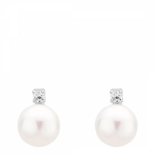 And Silver Pearl Earrings 9-9.5mm - Mia Bellucci - Modalova
