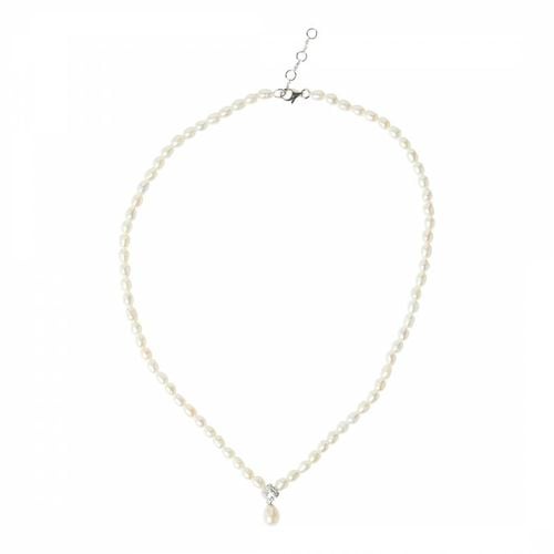 Multi Pearl Pendant Necklace 4-4.5mm - Mia Bellucci - Modalova