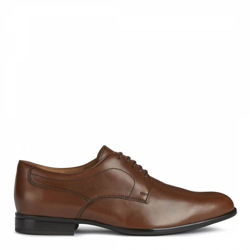 Men's Brown Leather Lacopo Shoe - Geox - Modalova