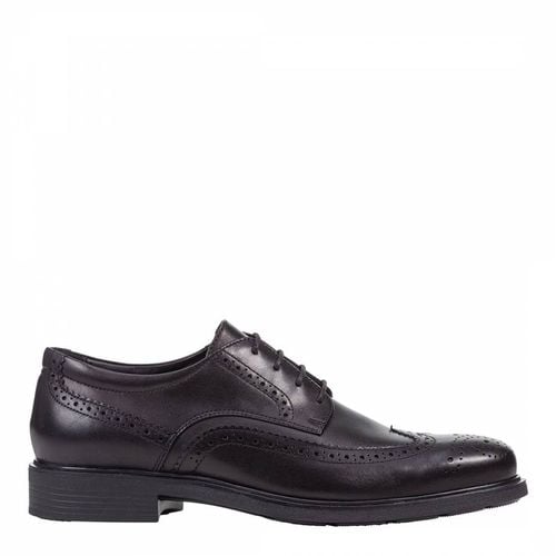 Men's Black Leather Dublin Brogue - Geox - Modalova