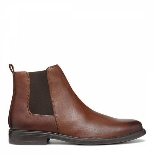 Men's Brown Leather Terence Boot - Geox - Modalova