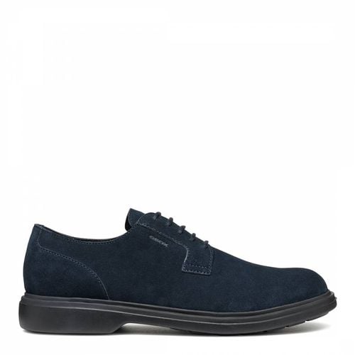 Men's Navy Suede Ottavio Shoe - Geox - Modalova