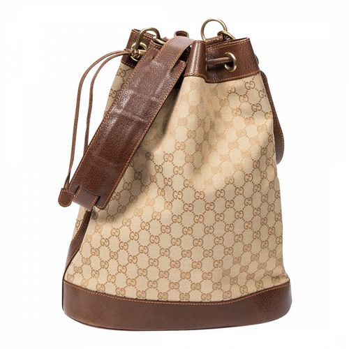 Brown Gucci Bucket Drawstring Tote Shoulder Bag - Vintage Gucci - Modalova