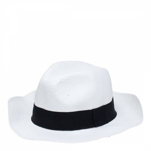 White White Straw Panama Hat - Laycuna London - Modalova