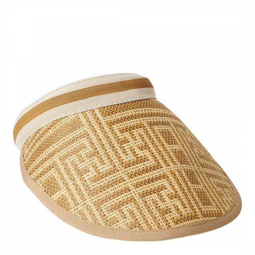 Multi Beige Straw Visor - Laycuna London - Modalova