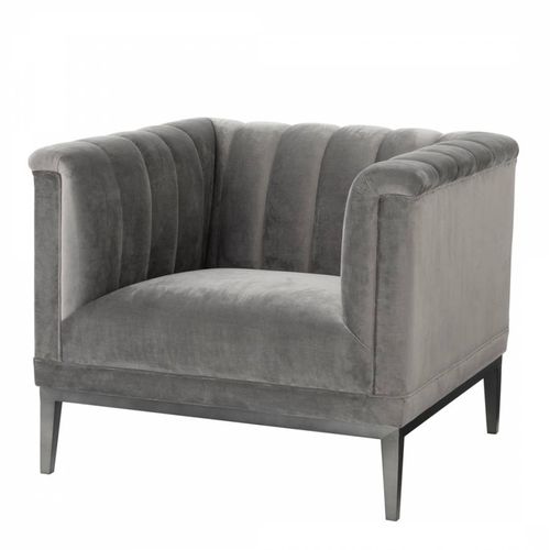 Raffles Chair Grey Velvet - Eichholtz - Modalova