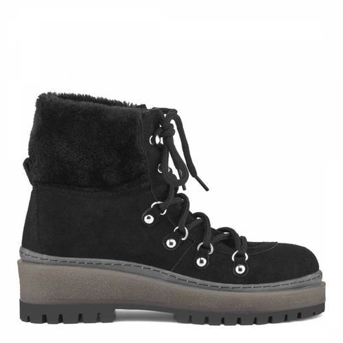 Suede Faux Fur Chunky Ankle Boots - Officina55 - Modalova