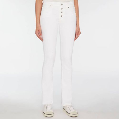 White Button Bootcut Stretch Jeans - 7 For All Mankind - Modalova