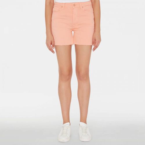 Pink Billie Raw Cut Stretch Shorts - 7 For All Mankind - Modalova