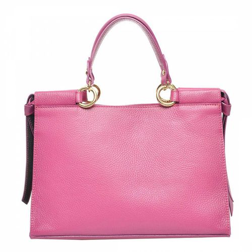 Purple Italian Leather Handbag - Isabella Rhea - Modalova