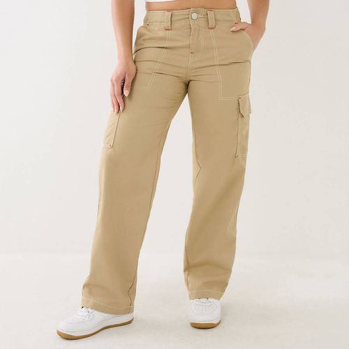 Camel Military Cotton Blend Cargo Trousers - True Religion - Modalova