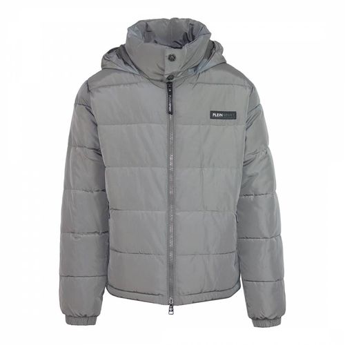 Grey Hooded Lightweight Jacket - Philipp Plein - Modalova