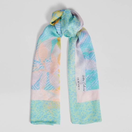 Turquoise Stella Silk scarf - L K Bennett - Modalova